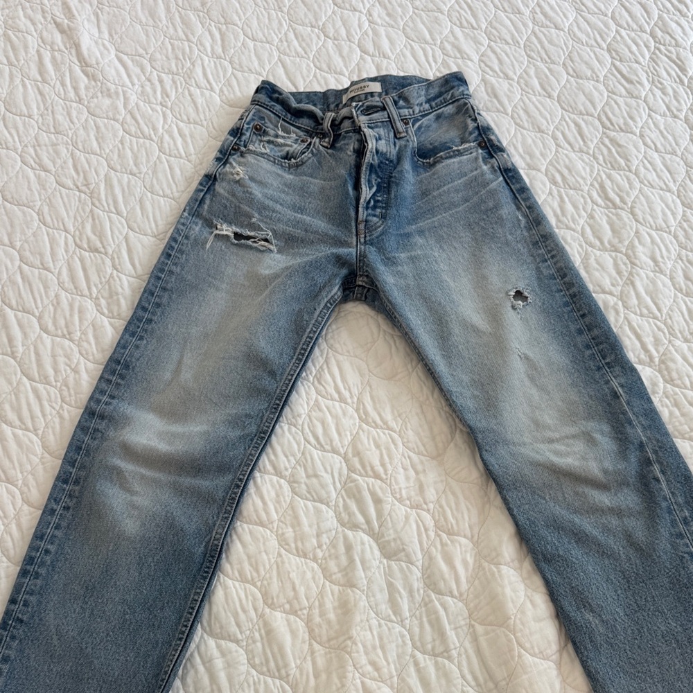 Moussy high rise cropped jeans